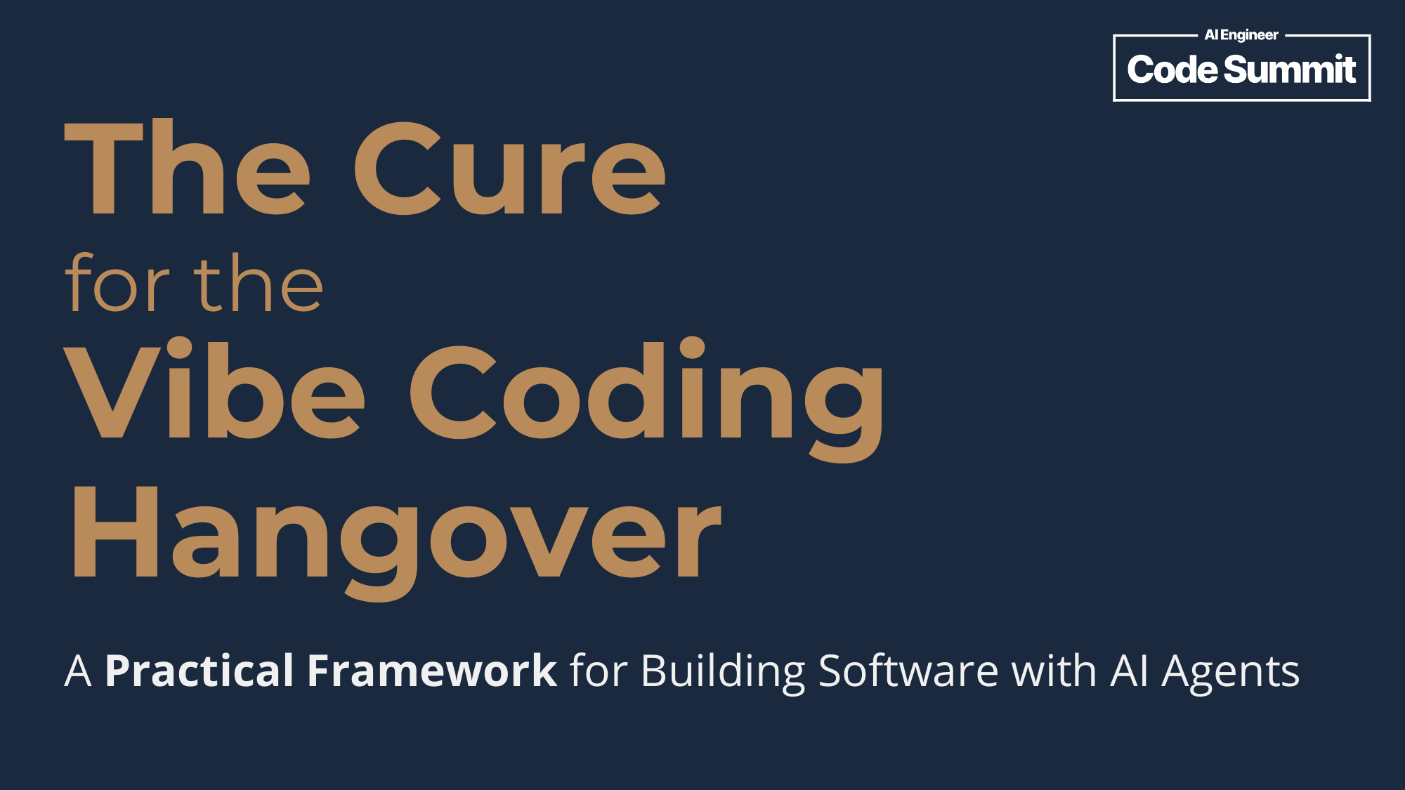 The Cure for the Vibe Coding Hangover -- the full written companion to the talk